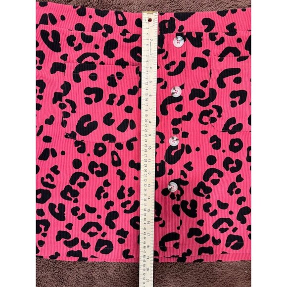 Flirla Plus Size Leopard Print Skirt With Double Pockets 4XL - Picture 8 of 9